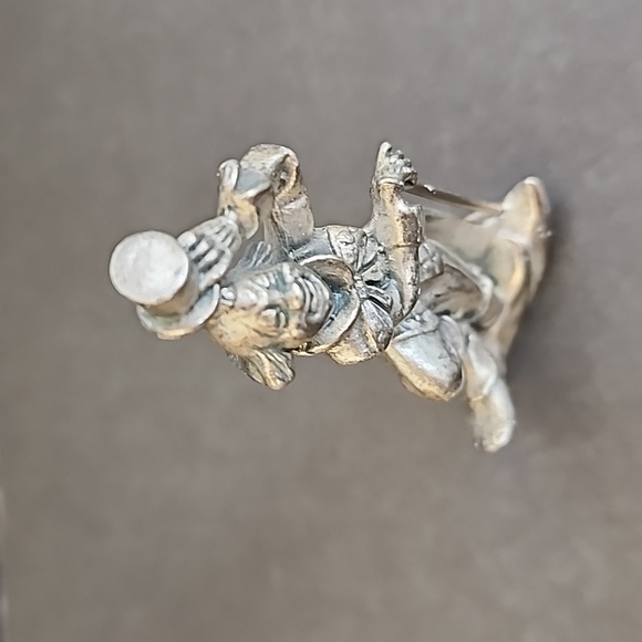 Peltro Italy Pewter Metal Circus Clown Tipping Hat/w Cane 3" - Picture 2 of 4